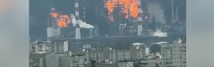 Москва снова под ударами дронов, на НПЗ догорают резервуары (ВИДЕО)