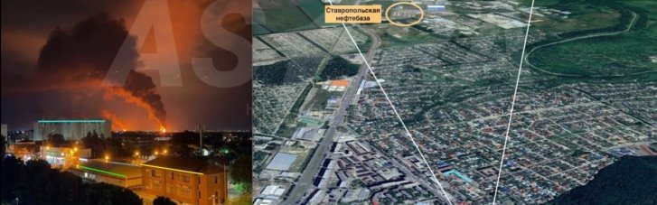 "Добрі" дрони атакували одразу три нафтобази у Ставропольскому краї РФ