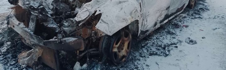 Российский дрон атаковал полицейский автомобиль во время эвакуации гражданских на Харьковщине