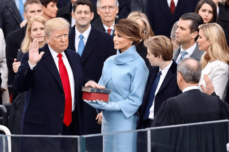 Меланія Трамп під час присяги чоловіка Дональда Трампа