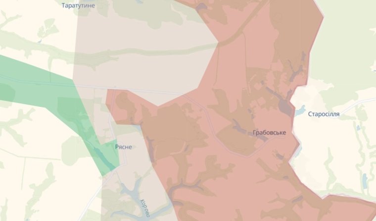 Карта просування росіян у Сумській області