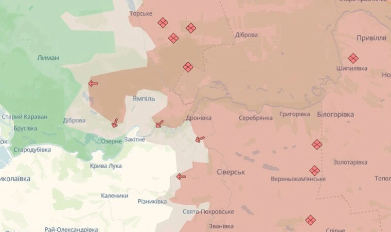 Дронівка на мапі DeepState