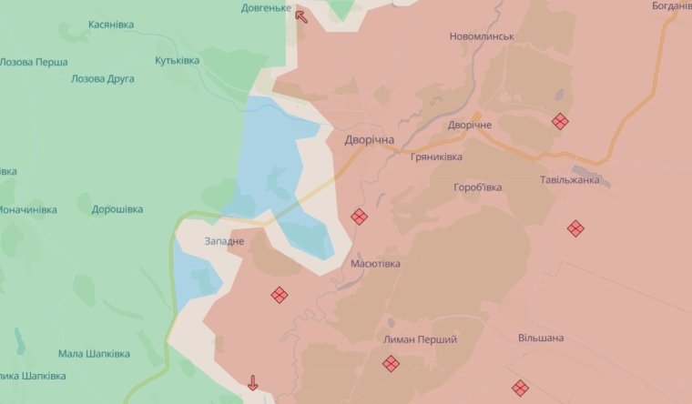 Карта боїв у Харківській області