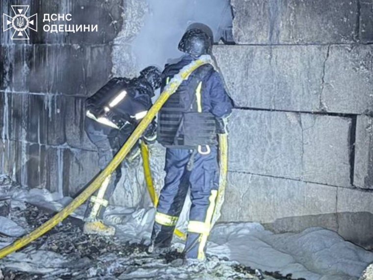 Пожежа від обстрілу на Одещині