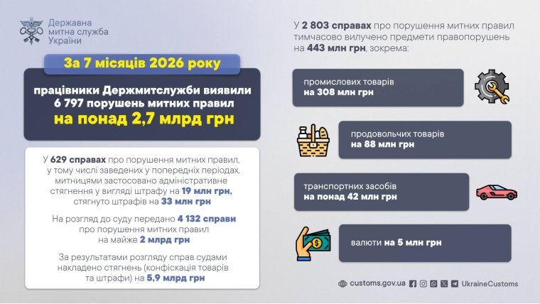 Інфографіка: Державна митна служба