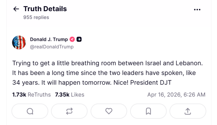 Допис Дональда Трампа