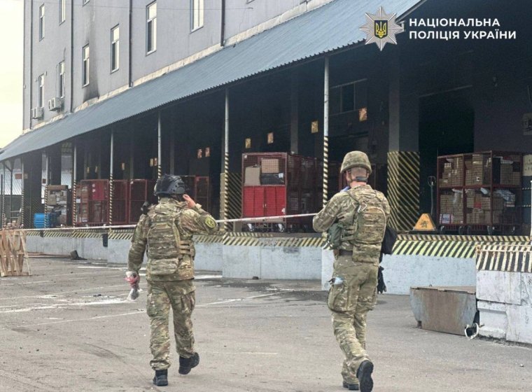 Место взрыва в Киеве