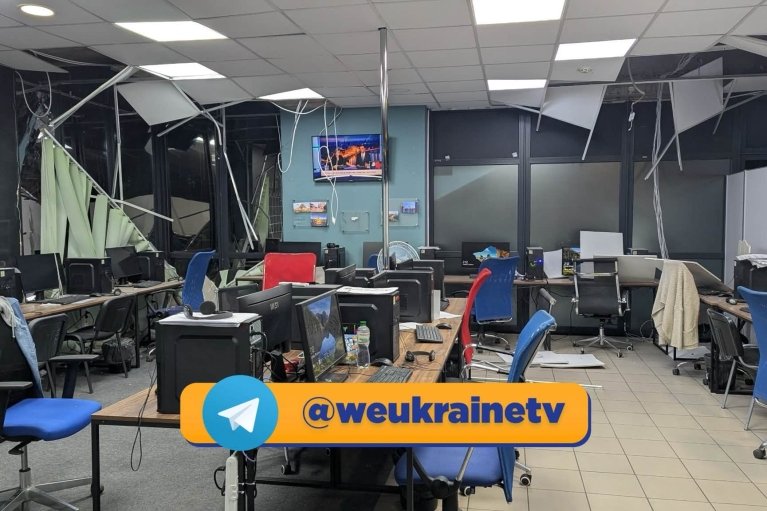 В Киеве в результате ночной атаки поврежден офис телеканала "Мы — Украина" (ФОТО)