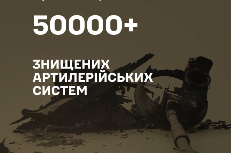 Генштаб ВСУ: уничтожено более 50 тысяч артсистем противника