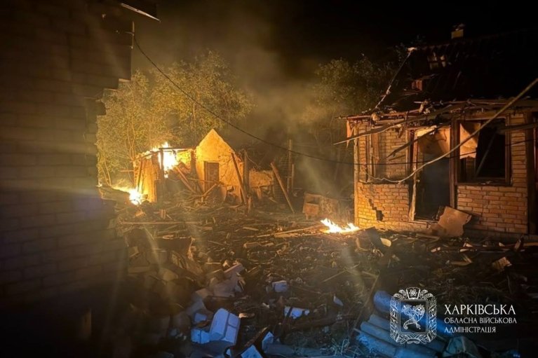 В Валках на Харьковщине из-за дроновой атаки погибла женщина, повреждены дома