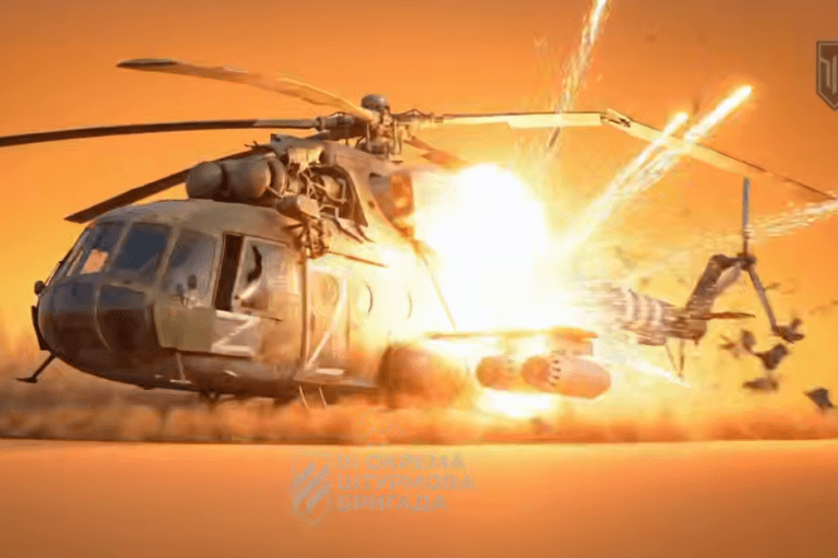 Сили оборони України знищили ворожий гелікоптер Мі-8 на Луганщині (ВІДЕО)