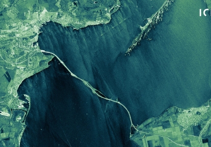 Супутниковий знімок Кримського мосту