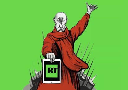 Карикатура с изображением президента России Владимира Путина
