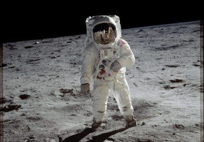 Базз Олдрін на Місяці