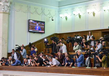 Журналисты в зале Верховной Рады. Фото: УНИАН