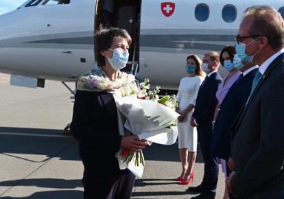 Президент Швейцарской конфедерации Симонетта Соммаруга прибыла в Украину / Посольство Швейцарии в Украине