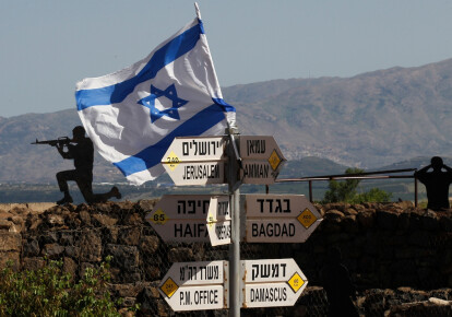Израильский флаг на Голанских высотах. Фото: East News