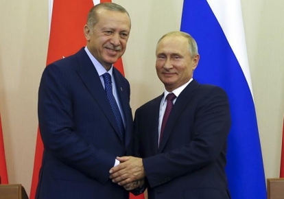 Президент Турции Реджеп Тайип Эрдоган и российский диктатор Владимир Путин