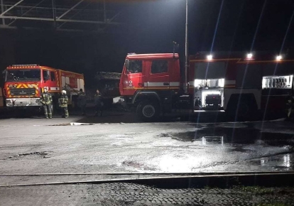 Пожар произошел на территории завода "Укрграфит"