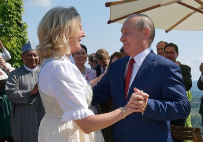 Карин Кнайсль с Владимиром Путиным