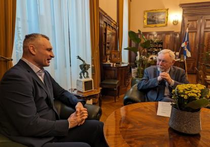 Виталий Кличко с мэром Кракова Яцеком Майхровским