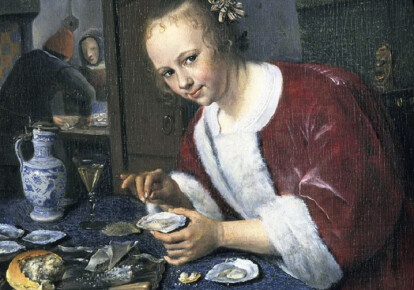 Ян Стен, "Девушка с устрицами", 1660 г.