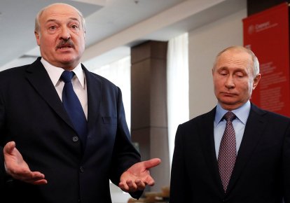 Лукашенко и президент РФ Владимир Путин