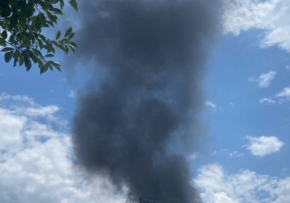 Дым после взрыва в Херсоне