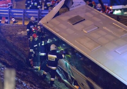 Авария автобуса с украинцами в Польше