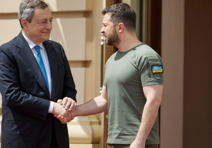 Марио Драги с президентом Украины Владимиром Зеленским