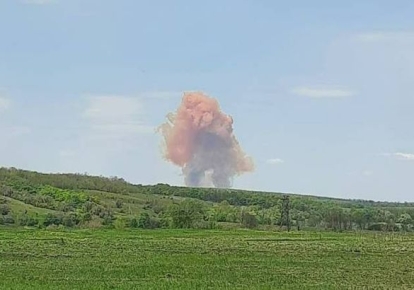 Фото: у Бердянську лунають потужні вибухи (t me riamelitopol)