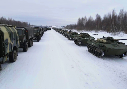 Российская группировка, подготовленная к вторжению в Украину, может насчитывать около 100 тыс. военных / Иллюстративное фото