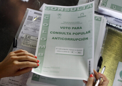 Антикорупційний референдум в Колумбії провалився через низьку явку виборців. Фото: EPA/UPG