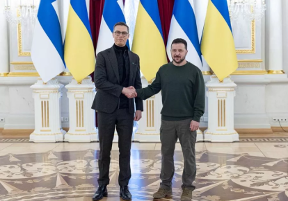 Президент Финляндии Александер Стубб и президент Украины Владимир Зеленский