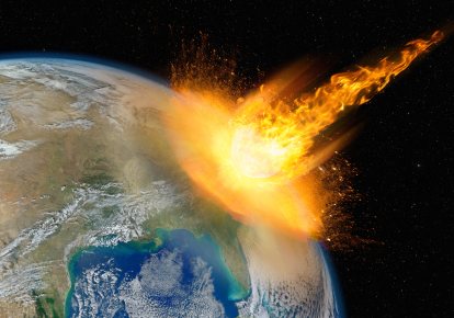 Большие столкновения астероидов с землей поражают планету каждые один-три миллиона лет