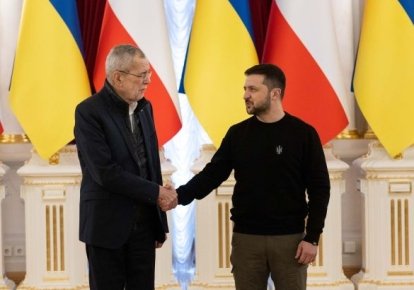 Президент Австрии Александр Ван дер Беллен и президент Украины Владимир Зеленский