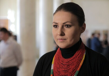 София Федина прибыла на допрос в Государственное бюро расследований. Фото: УНИАН