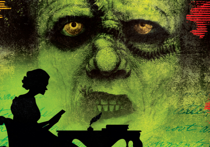 Писательница Мэри Шелли работает над романом "Франкенштейн или Современный Прометей", иллюстративное фото