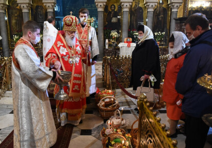 Пасхальне богослужіння за участю патріарха Філарета. Фото: прес-служба УПЦ КП