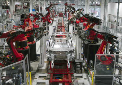 Производство электромобилей Tesla