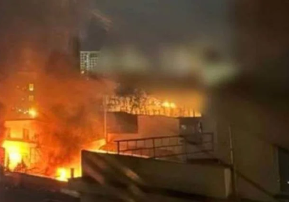 Взрыв и пожар во Львове