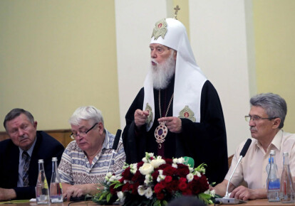 Филарет во время форума "За Украинскую Православную Церковь! За Киевский Патриархат!" 11 июня. Фото: Getty Images
