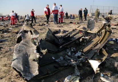 Місце катастрофи літака МАУ в Ірані