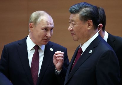 Президенты России и Китая Владимир Путин и Си Цзинпин