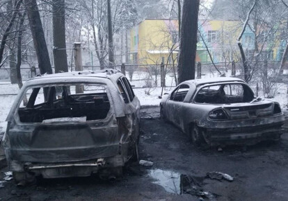 В Киевской области подожгли два автомобиля, один из которых – депутата Ирпенского городского совета Богдана Слюсаренко