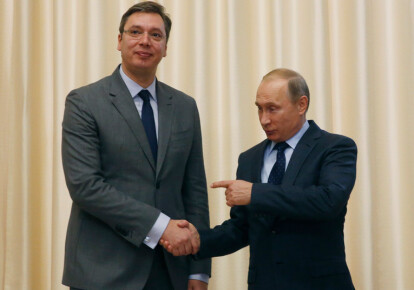 Президент Сербії Александар Вучич і президент РФ Володимир Путін