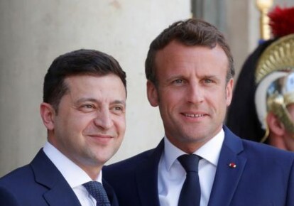 Президенти України та Франції Зеленський та Макрон