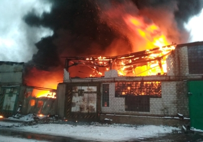 Пожежа на складі під Києвом
