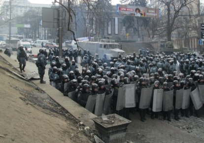 Силовики на ул. Грушевского во время Революции достоинства/"ДС"