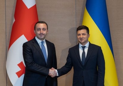Ираклий Гарибашвили с президентом Украины Владимиром Зеленским, август 2021 года